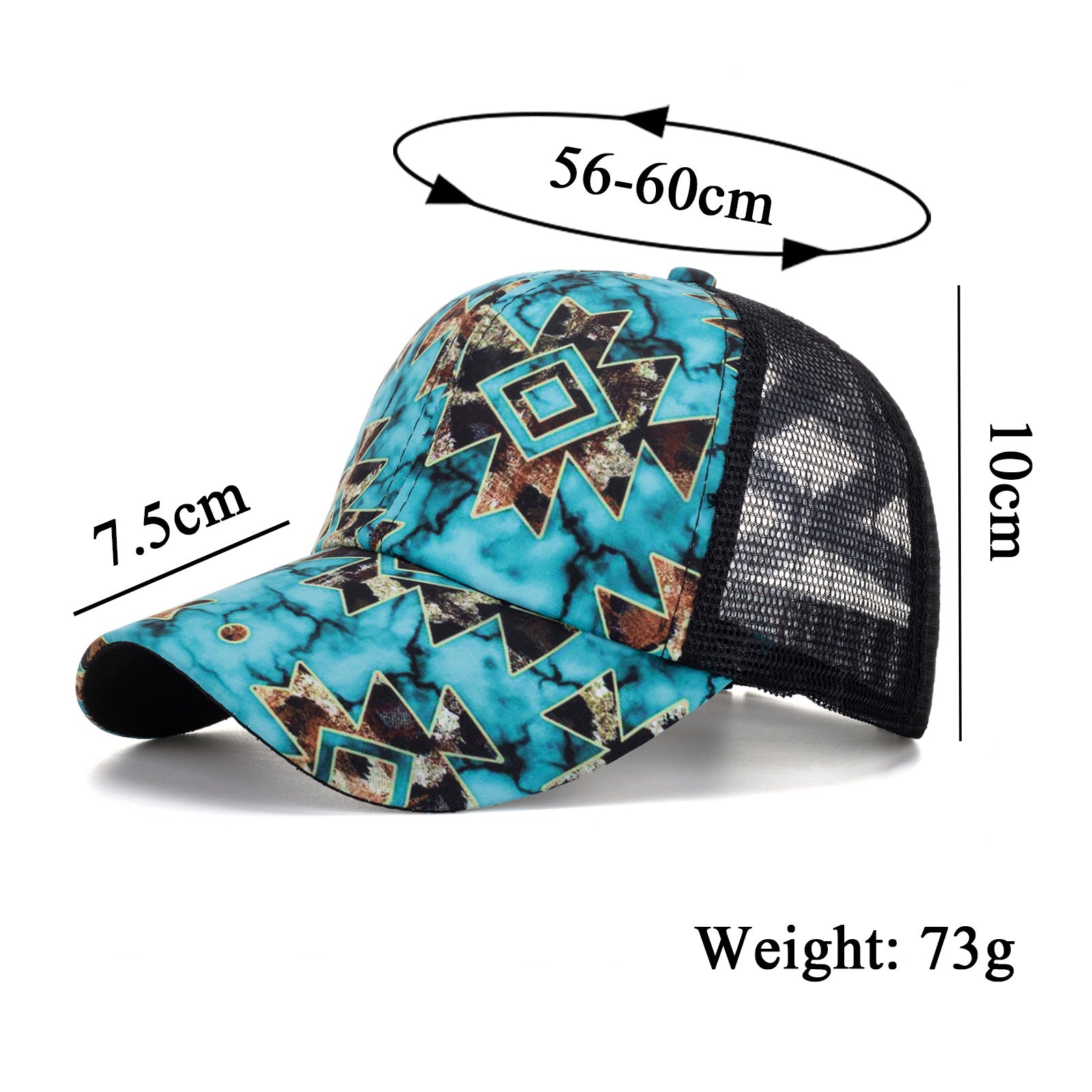 Wholesale  triangle horizontal cross mesh cap baseball cap